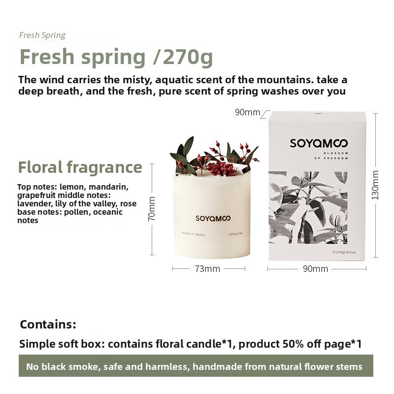 Floral Scented Candles for Home Aromatherapy