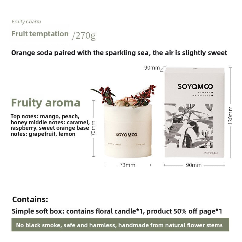 Floral Scented Candles for Home Aromatherapy